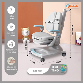 Ghế chống gù giúp em có tư thế ngồi chuẩn khoa học - C02